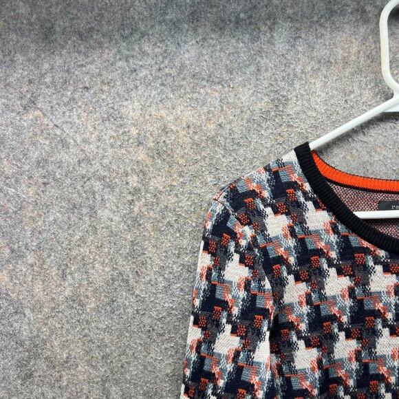 Rag & Bone Sweater Women Medium Multicolor Houndstooth Knit Crew Neck Wool - Picture 8 of 11